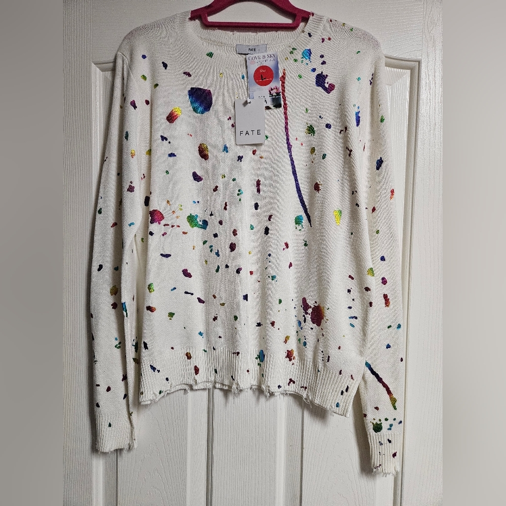 Fate Paint Splatter Sweater